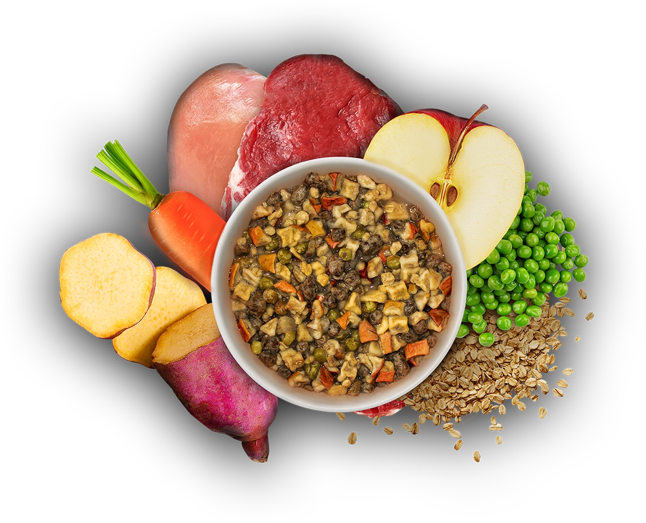 Alimento cabeçalho imagem de alimento com cenoura e carne e legumes